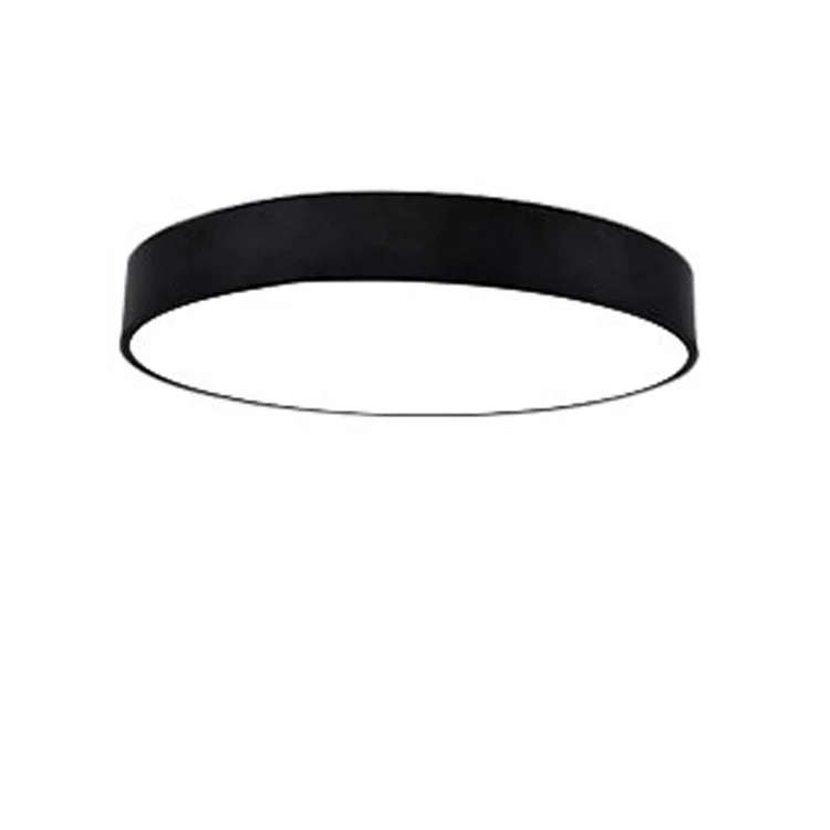 Black white round aluminium metal living room bedroom european nordic modern home decor design led light ceiling lamp