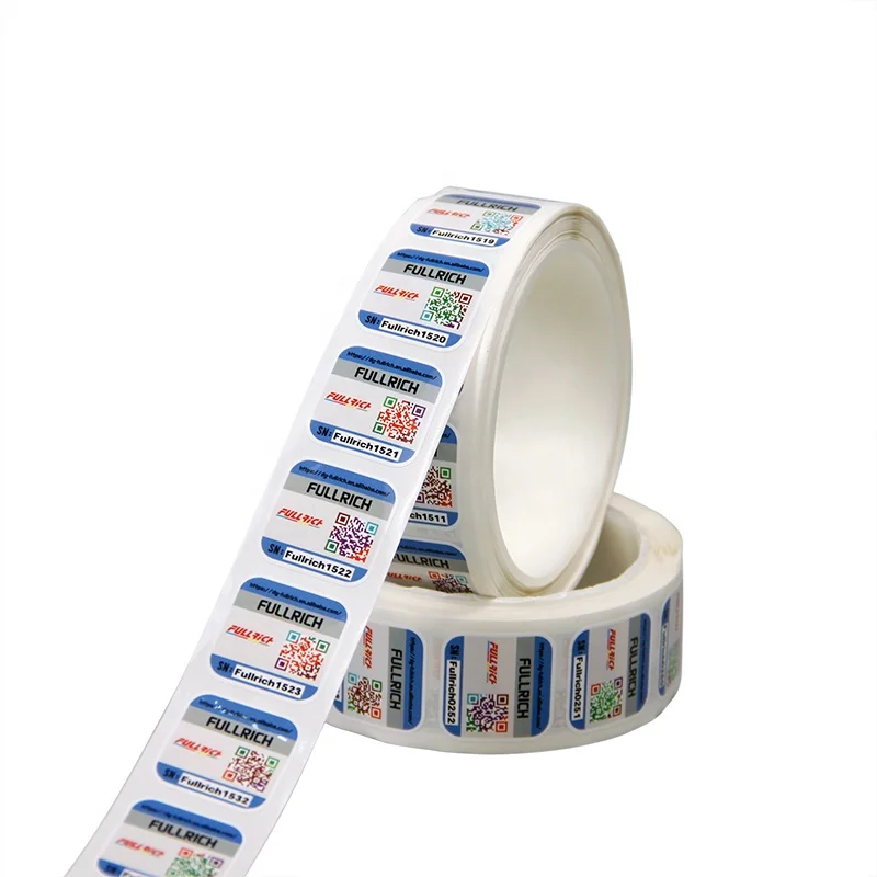 Пользовательская печать этикеток безопасности черный серийный номер водонепроницаемый Qr-код этикетка голограмма Qr-код этикетка