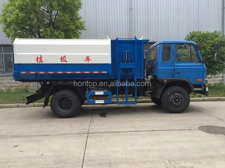 Euro 3 self loading trash bin collection garbage dump truck