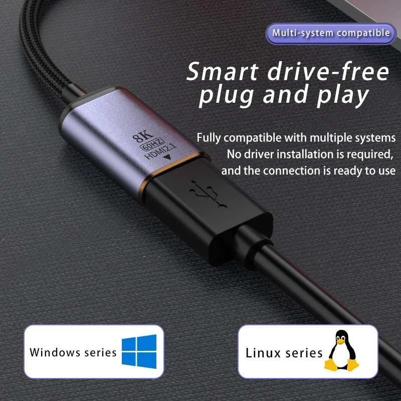 8K Версия 2,1 DP к HD TV адаптер HDM i муфтовый стыковочный USB TYPE-C расширители 8K 60 Гц 4K 144 Гц видео конвертер адаптер кабель