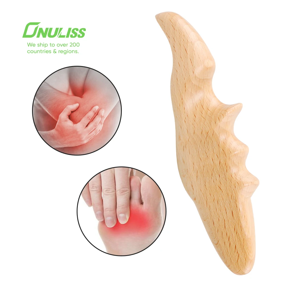 Natural Wood Therapy Body Massager Hand Held Pressure Point Massager For Back And Neck Massaging