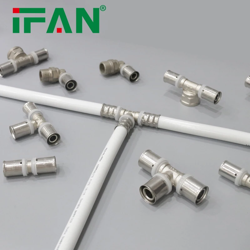 IFAN Factory Manufacturer White PEX Al PEX Fittings 16mm 18mm 20mm 25mm 32mm Press Fittings PEX Pipe Fittings