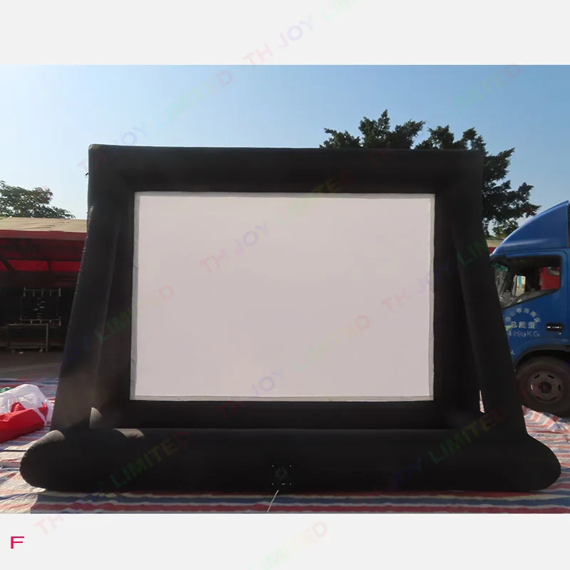 120/150/170 inches outdoor oxford 16:9 ratio inflatable screen,front rear projection movie screen inflatable for wholesale