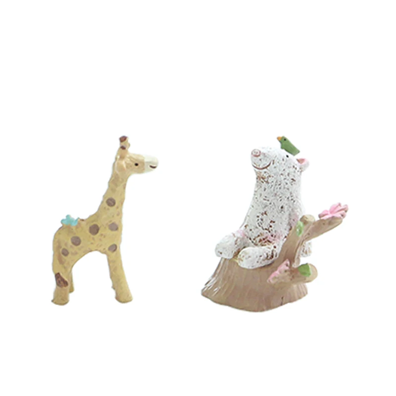 2021 new mixed 15 kinds of Miniature Animals Miniature fairy tale garden decoration Resin Animals model
