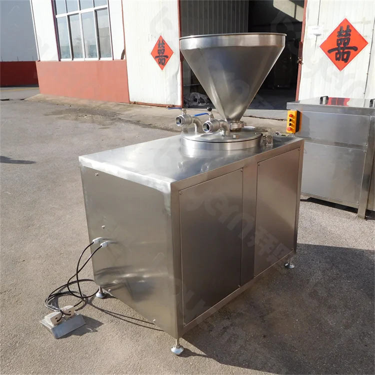 Low Energy High Speed 304 Stainless Steel Vacuum Linker Meat Filler Hydraulic Sausage Stuffer Hot Dog Ham Sausages