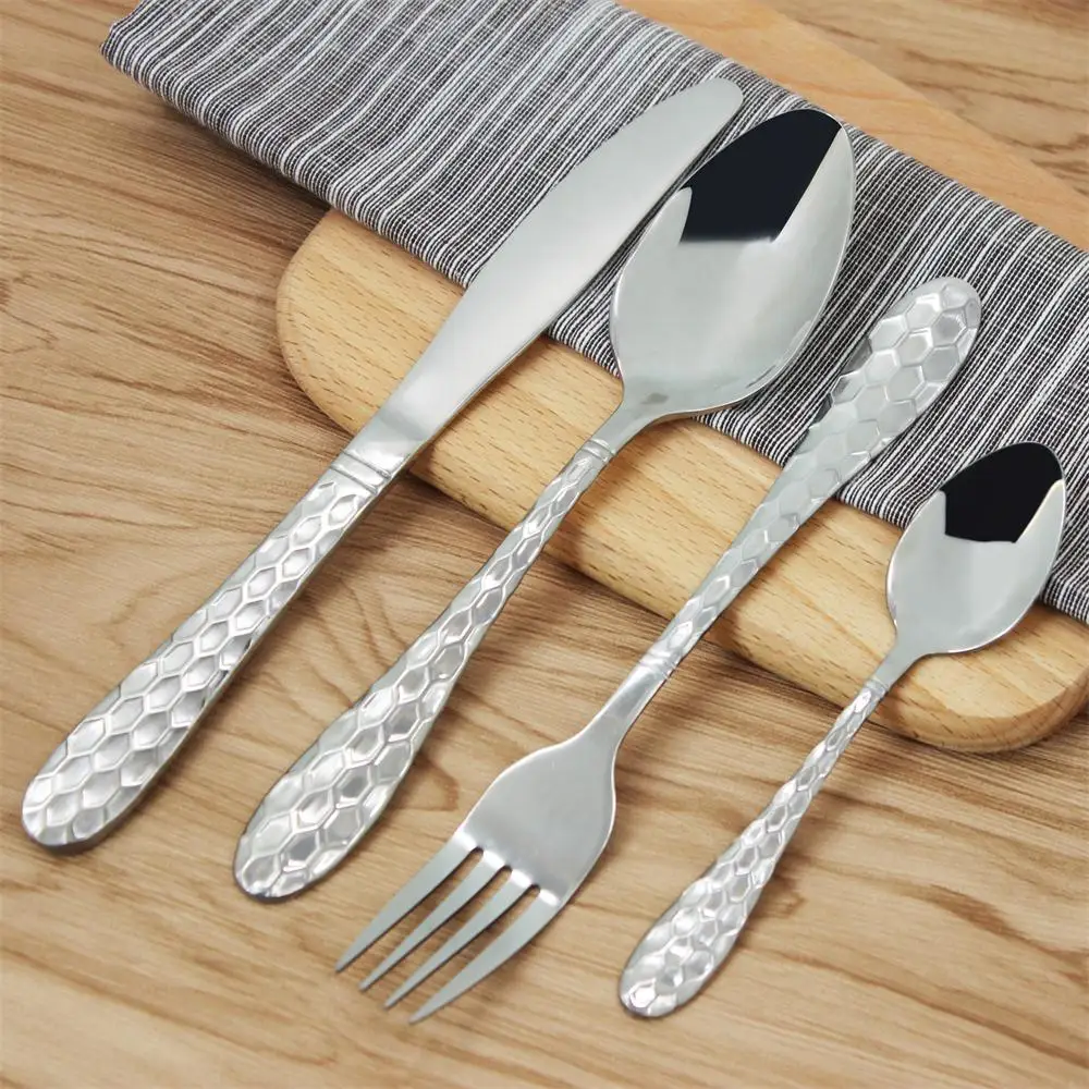 Mirror polish  silver stainless steel cutlery set,wedding / restaurant flatware/silverware ,spoon and fork set