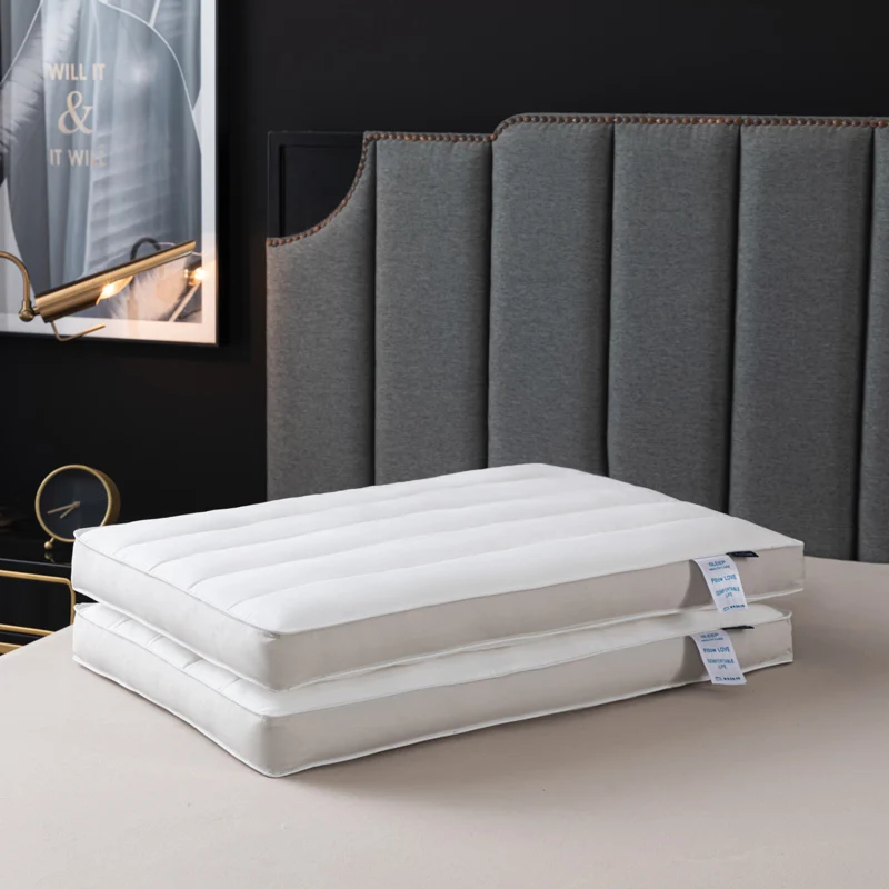 High Quality Three Dimensional Pillow Hotel Home Use 100% Polyester Fiber High Supporting Force Customized Size