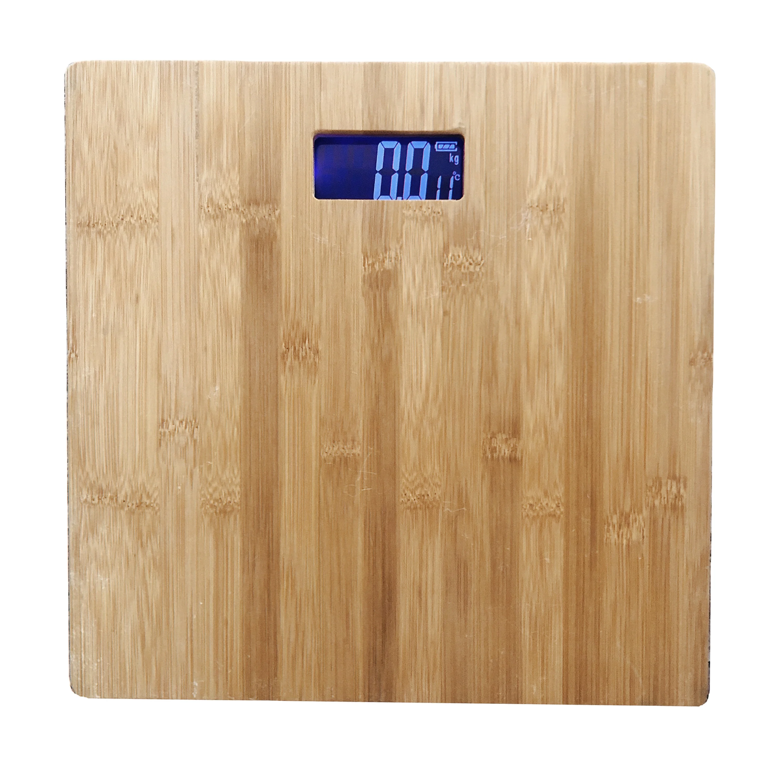 
ZB digital wooden bathroom scales with big lcd display lithium ion battery abs weighing scale 
