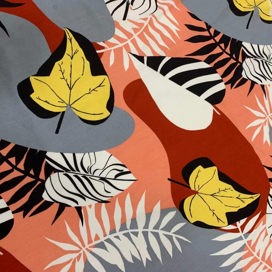 2022 New trendy good quality rayon printed CREPE fabric stock lot 100% Rayon fabric