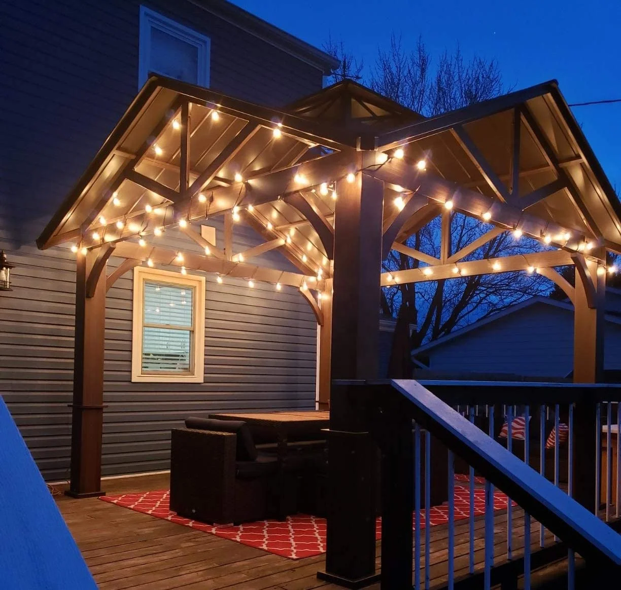 Factory Direct Holiday Decoration Edison Incandescent String G40 Retro Yard Light 25+2 Outdoor use dazzle light