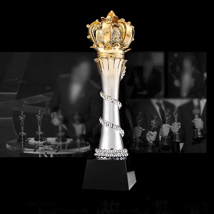 New arrival 2022 Creative crystal resin trophy customized excellent staff team competition champion Crown Award