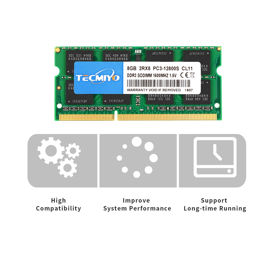 Оптовая продажа цена DDR3 8 Гб PC3 12800S 1600 МГц пожизненная гарантия не кода коррекции ошибок unberffered зеленый ноутбук оперативной памяти