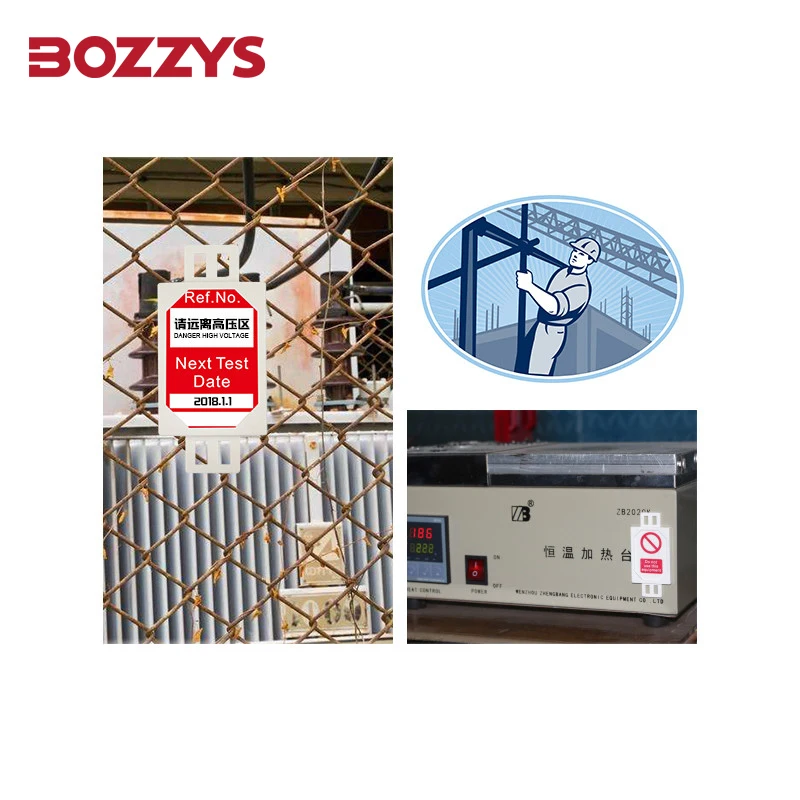 Small scaffolding tags plastic label holder With PVC double-sided label for scaffolding inspection record