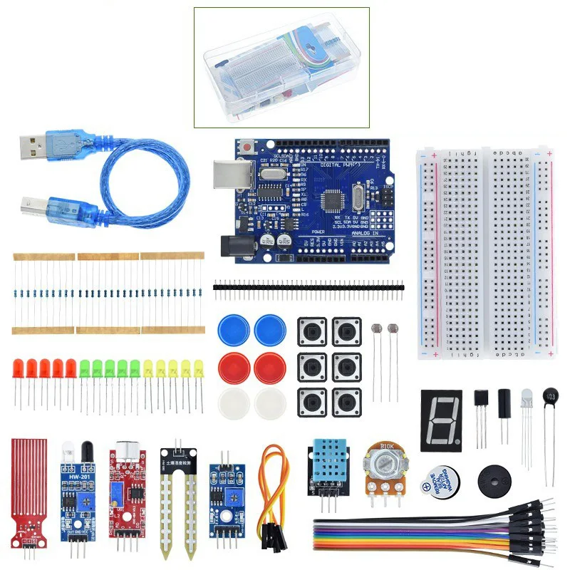 UNO R3 Basic Beginner Kit Compatible with Arduino Maker Breadboard DIY Kit Sensor Kit
