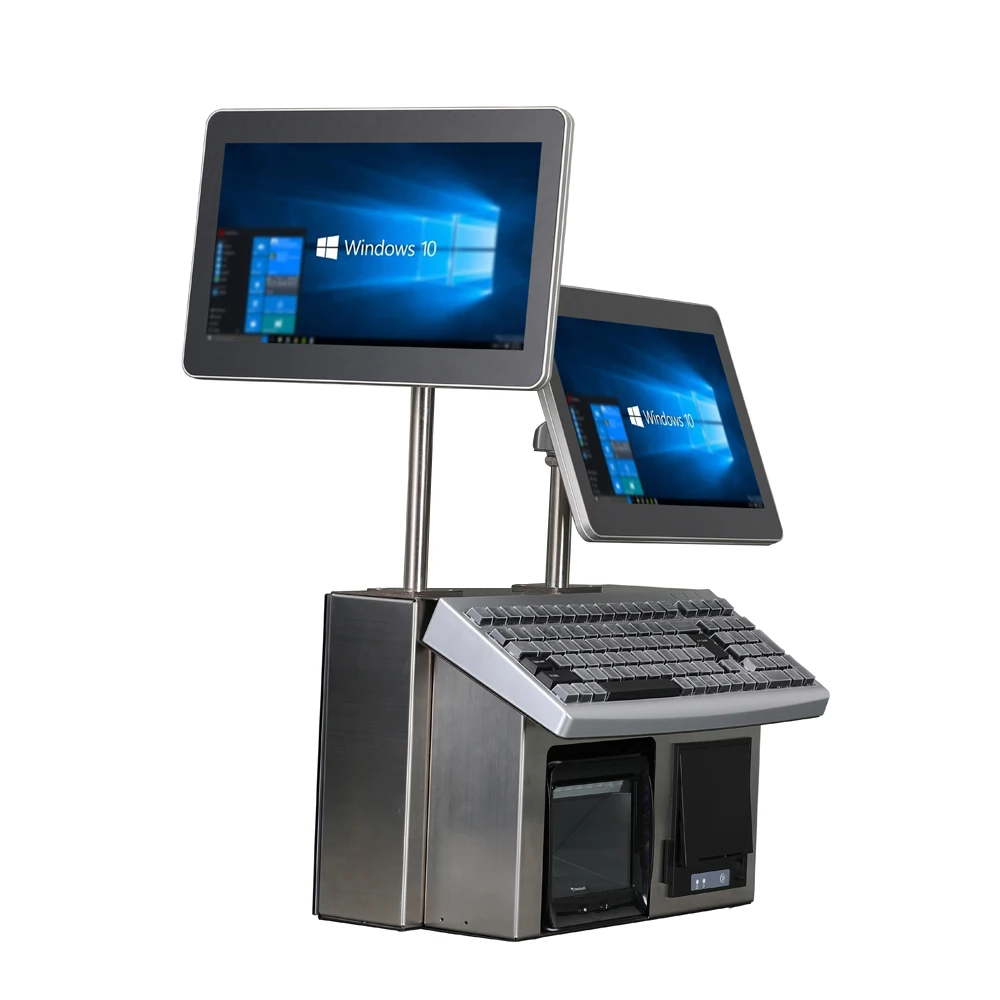 Smart Double Screen Update Pos Cash Register For Retail shop and Supermarket