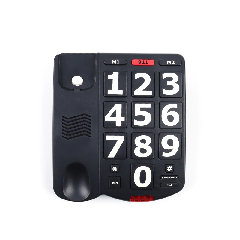 Проводные клавиатуры с большими кнопками, домашние телефоны с большими цифрами, проводной стационарный телефон для пожилых людей, настольный телефон
