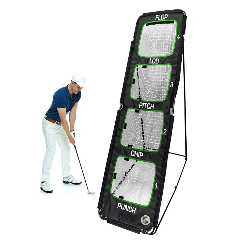 Indoor Backyard Home 4 Grids Foldable Golf Chipping Game Practice Net