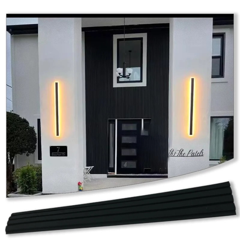 Mobile home black groove fluted outdoor cladding board exterior waterproof durable decorative 3d wpc wall panel