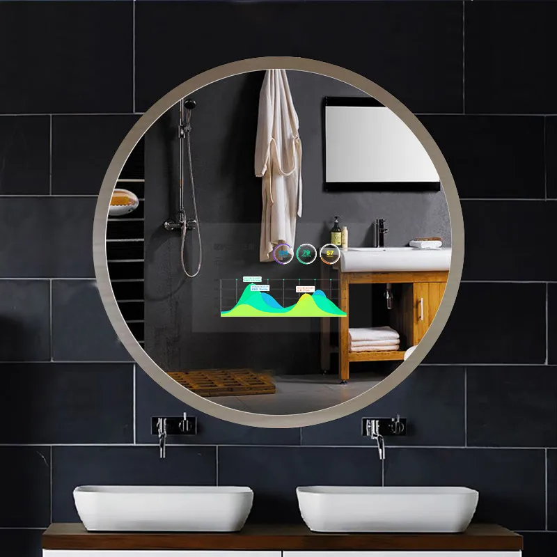 Touch Screen Skin Analyzer Fitness Fancy Bathroom Mirrors Magic Hotel Android 8.0 Smart Mirror