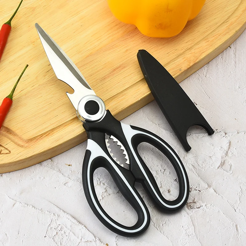 Wholesale Factory Price Stainless Heavy Duty Kitchen Utility Scissors With Cover Poulry shears sharp