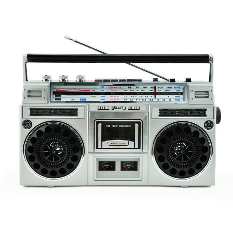 Vintage Portable Stereo Transistor AM FM SW Radio Tape Cassette Recorder Player With USB