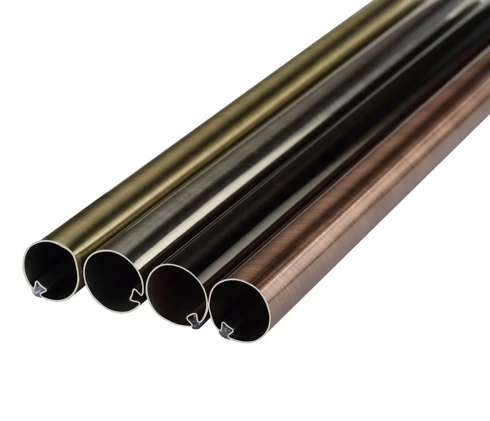 Keewo silver gold bronze anti brass copper 1 2M hot sale 28mm extendable curtain pipe rods from China factory
