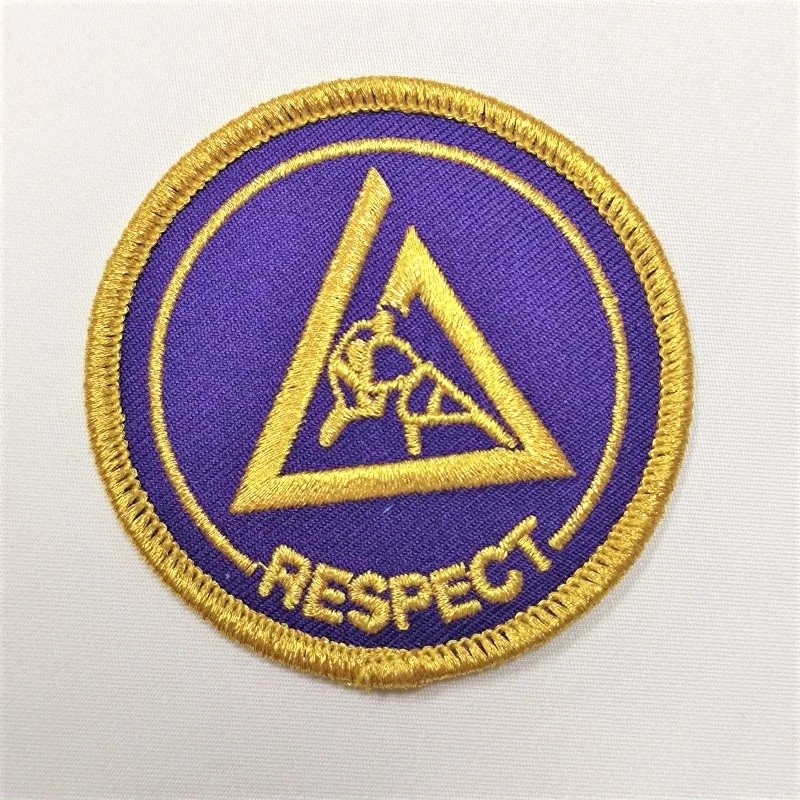 High Quality Manufacturer No MOQ Sew On Iron On Golden Silver Metallic Thread Customized Embroidery Patches With Merrow Border