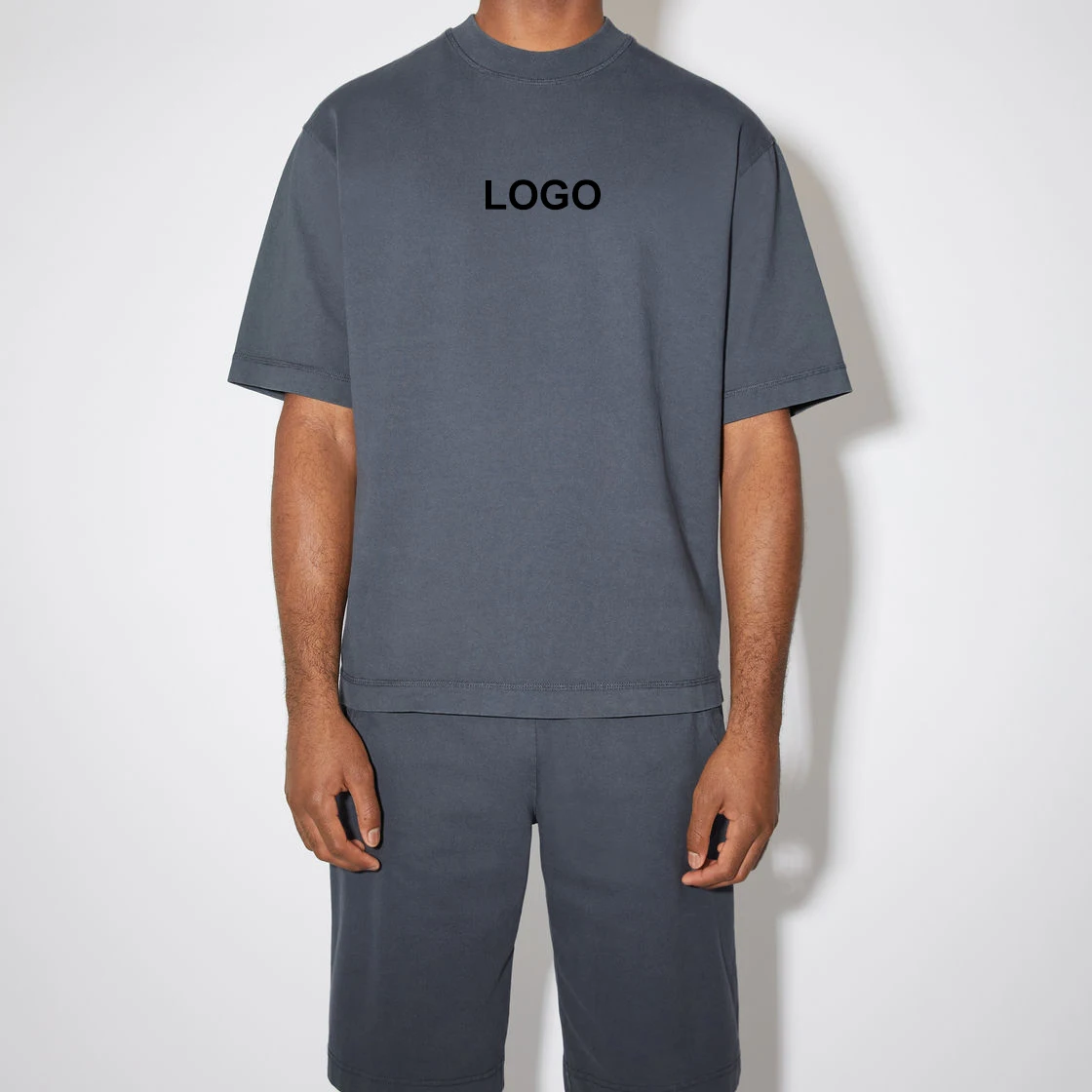 Qyoure MTS15 Camisetas De Algodon High Quality 230Gsm Unisex Mens Oversized Drop Shoulder Tshirt Camisetas Estampadas
