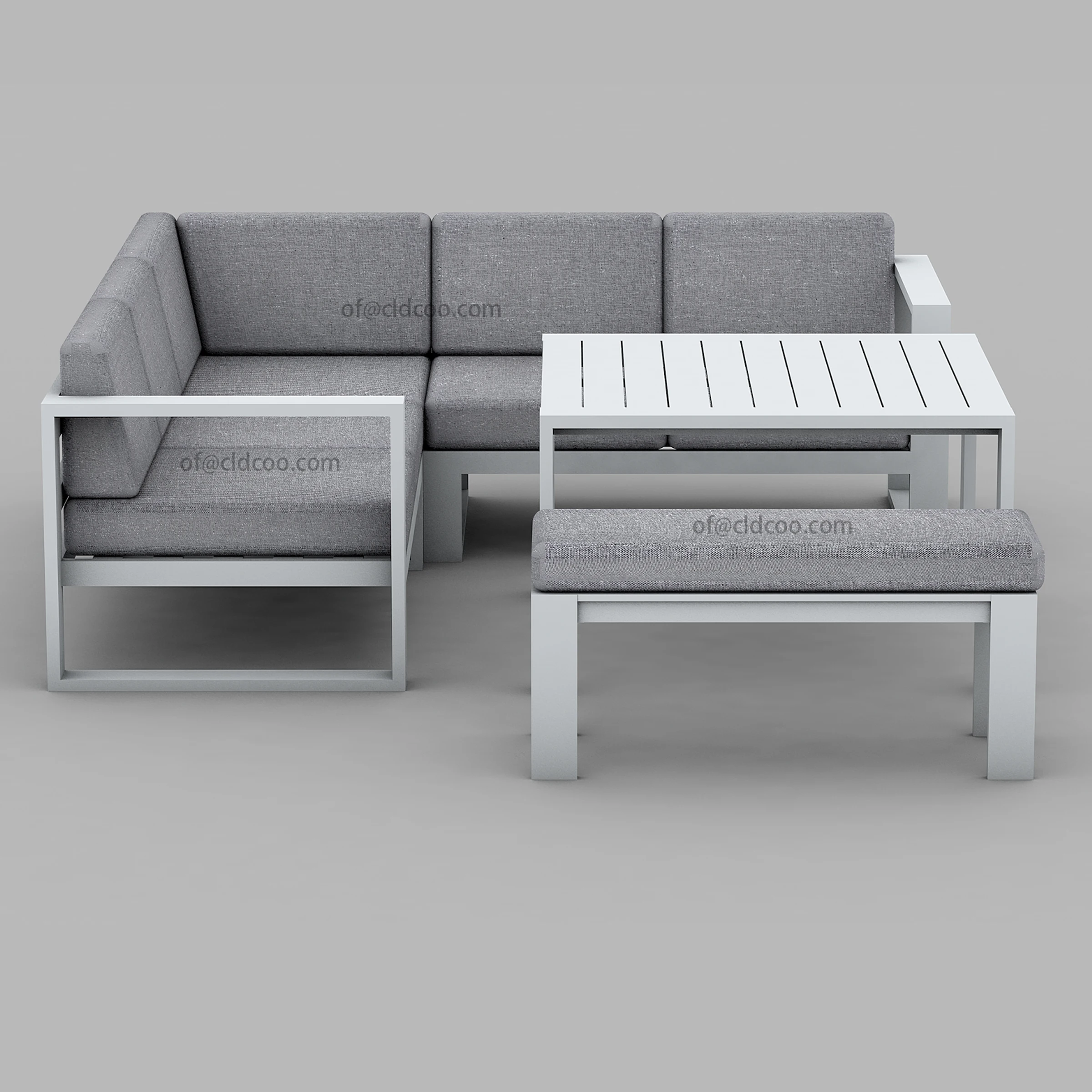 Wholesale outdoor furniture single seat bench metal aluminum camping chair Garten Set