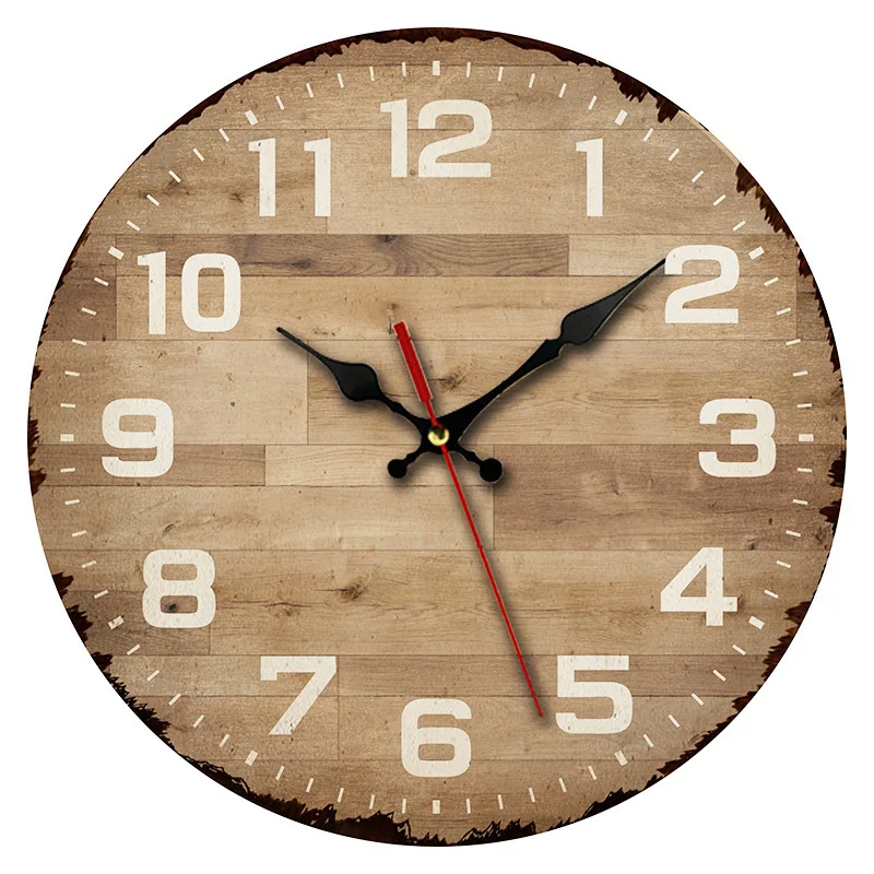 10/12/14inch Customized 3D Modern Wooden Wall Clock Home Decor Decorative Large MDF Wall Watch Clock Designer for Living Room