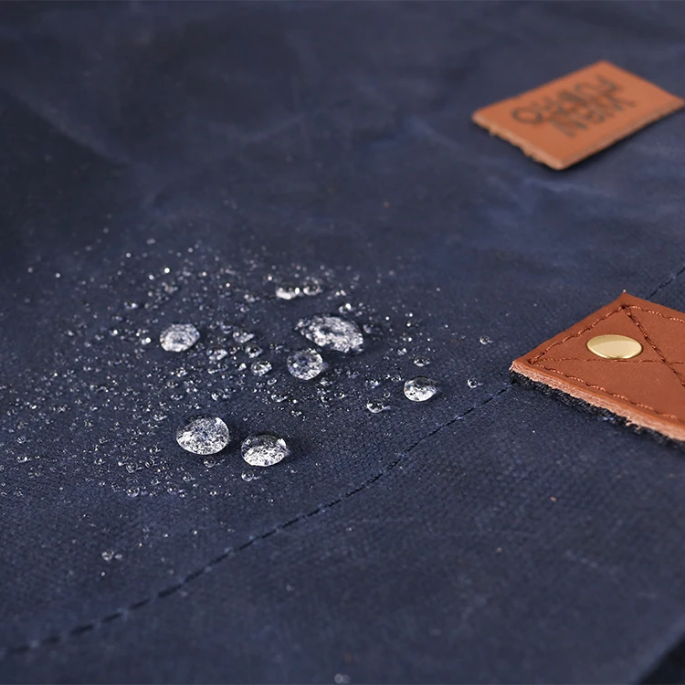 CHANGRONG Custom large volume waterproof  leather waxed canvas tote bag