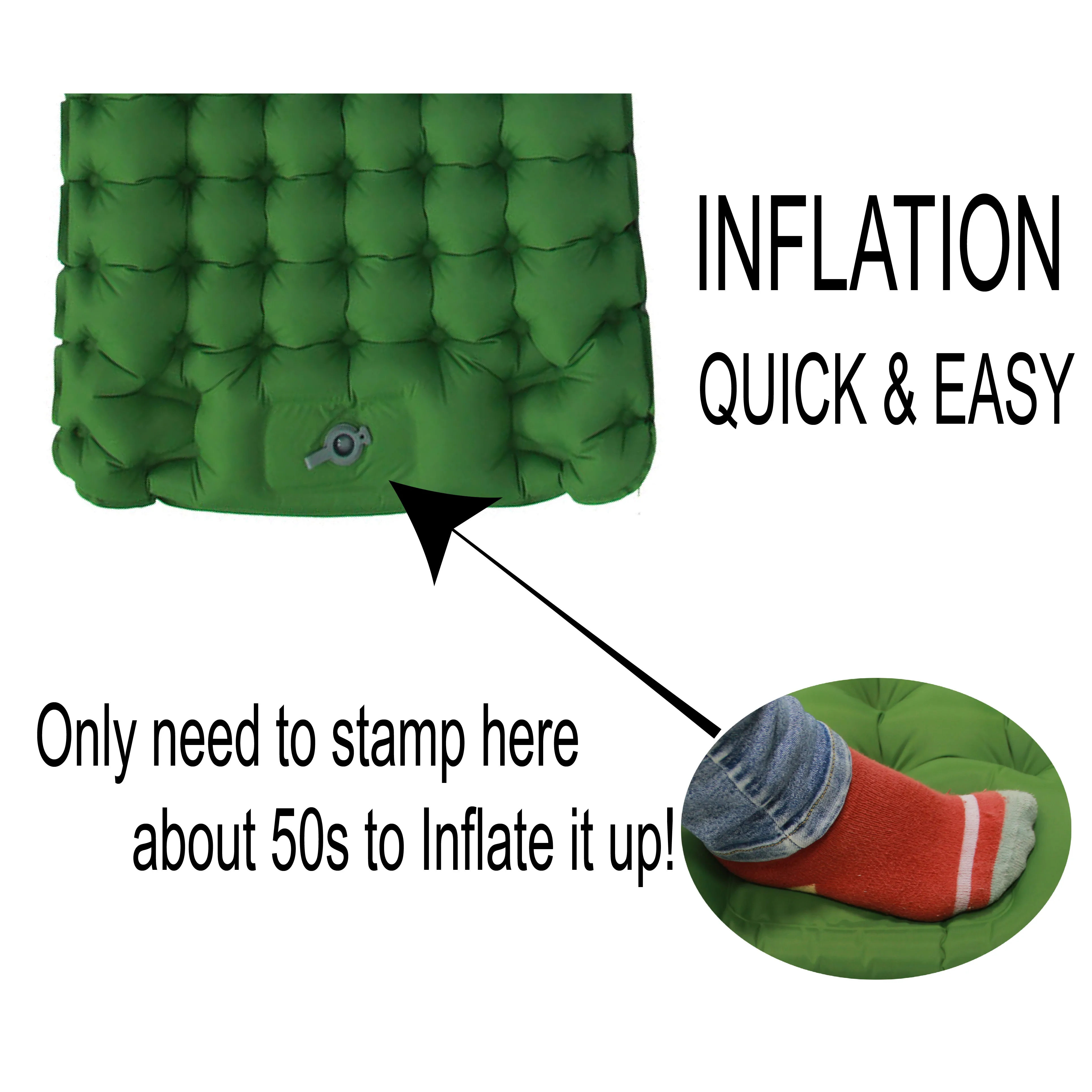 Super Quality Self Inflating Mat Camping Sleeping Pad With Built-In Pump Synthetic Sleeping Mats