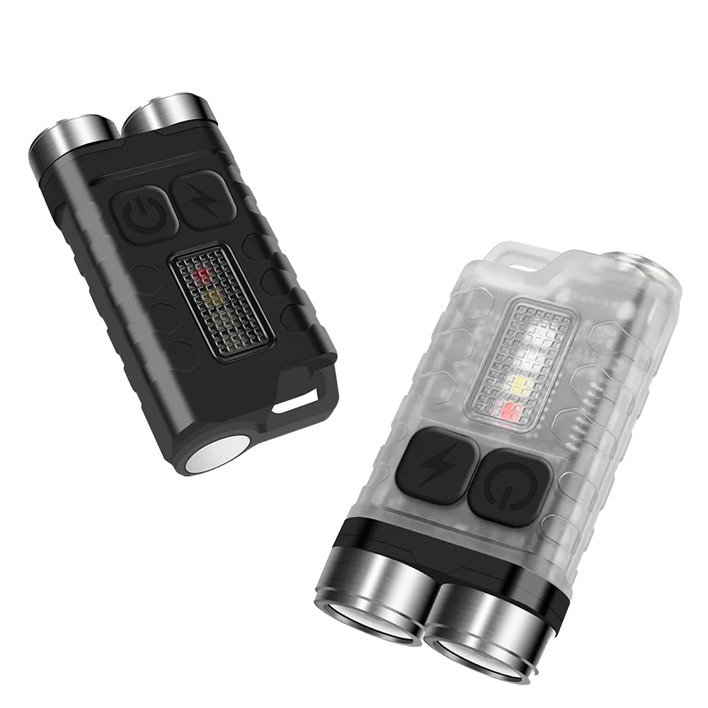 Магнитная База Портативный 4 вида цветов IP65 водонепроницаемый Type-C перезаряжаемый мини многофункциональный фонарик