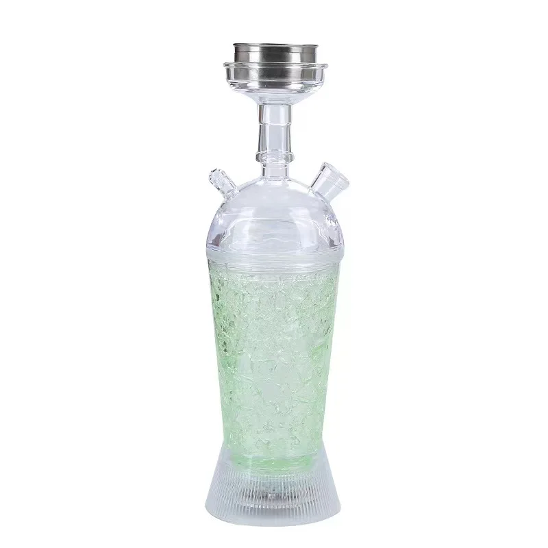 2024 wholesale bar high-end led acrylic portable juice cup  car hookah sets