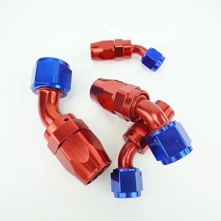 45 градусов AN4 AN6 AN8 AN10 Алюминиевый Поворотный Масляный радиатор Топливный Газ резиновый шланг Конец фитинга