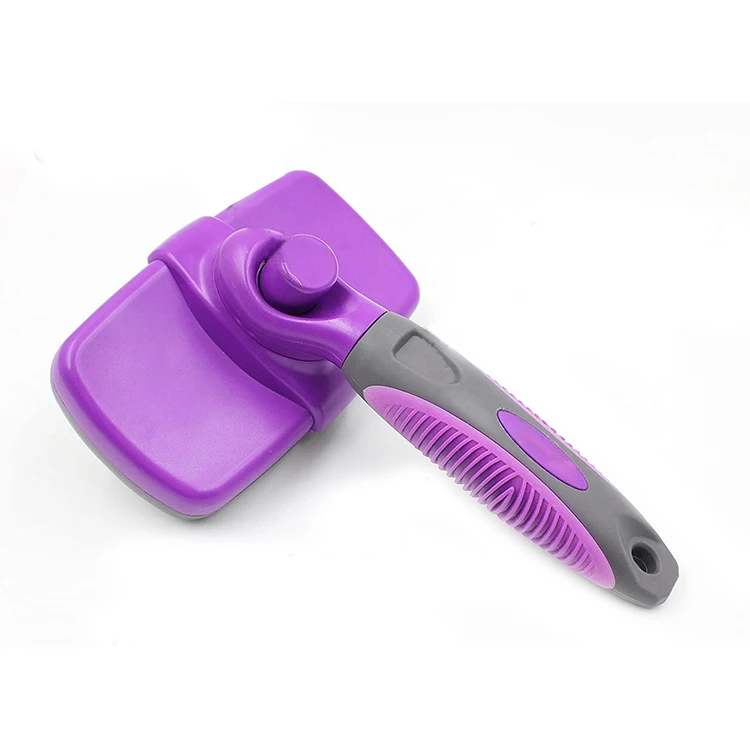 Factory Wholesale Pet Dog Brush Self Cleaning Slicker Brush Gently Removes Loose Undercoat, Mats and Tangled Hair Grooming Brush