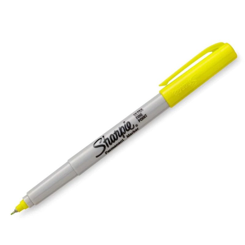 Sanford Sharpie Permanent Markers 0.5mm art pen AP certified Yellow Ultra Fine Point marqueur