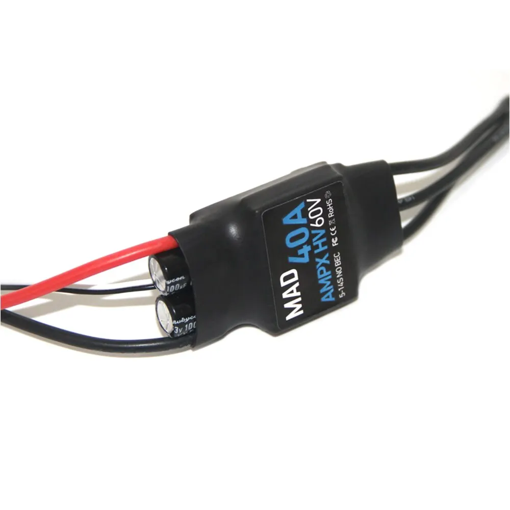 MAD AMPX ESC 40A 5-14S w/o BEC для бесщеточного двигателя RC дальнего действия мультироторный Квадрокоптер Дрон F450 S500 S550 вертолет