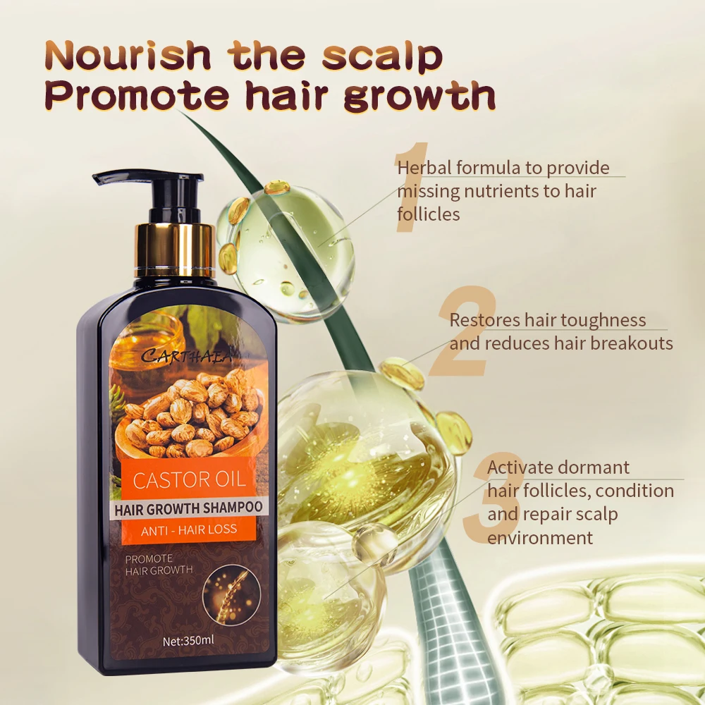 best Hair Growth Shampoo And Conditioner Private Label Professional Salon Products ginger Castor Oil organic hair growth shampoo