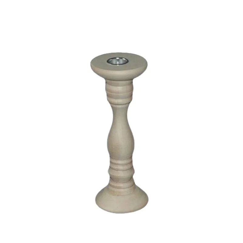 China supplier wholesale customized unfinished wooden candle holder
