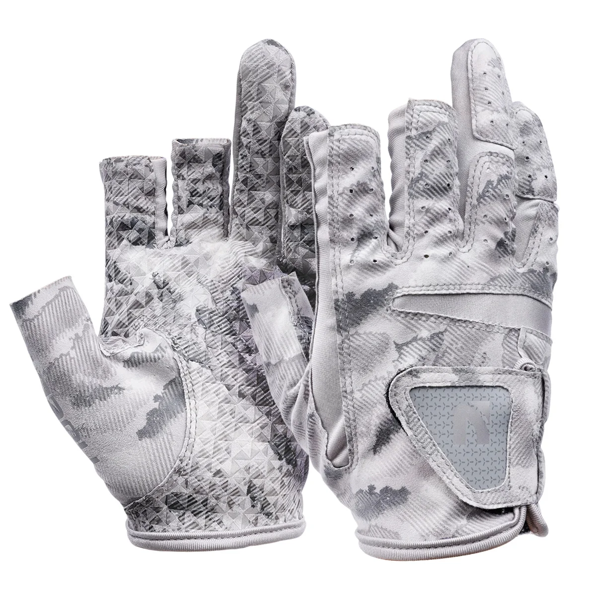 Noeby 3 Finger Cut Fishing Gloves Breathable High Elastic Men Fitness Cycling Quick-release Sun Protection Fishing Gloves