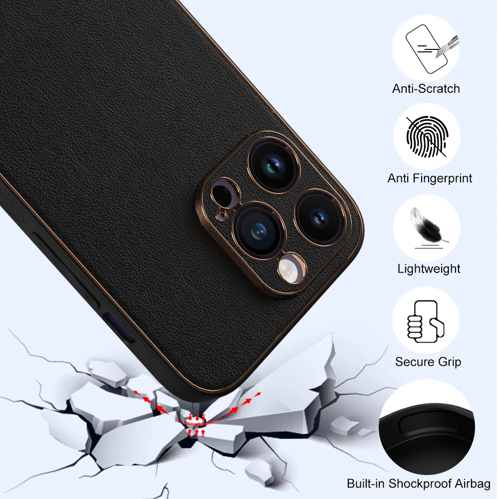 New products Mobile Accessories Luxury leather funda armor case high quality hard back cover For iPhone 14 Pro Max