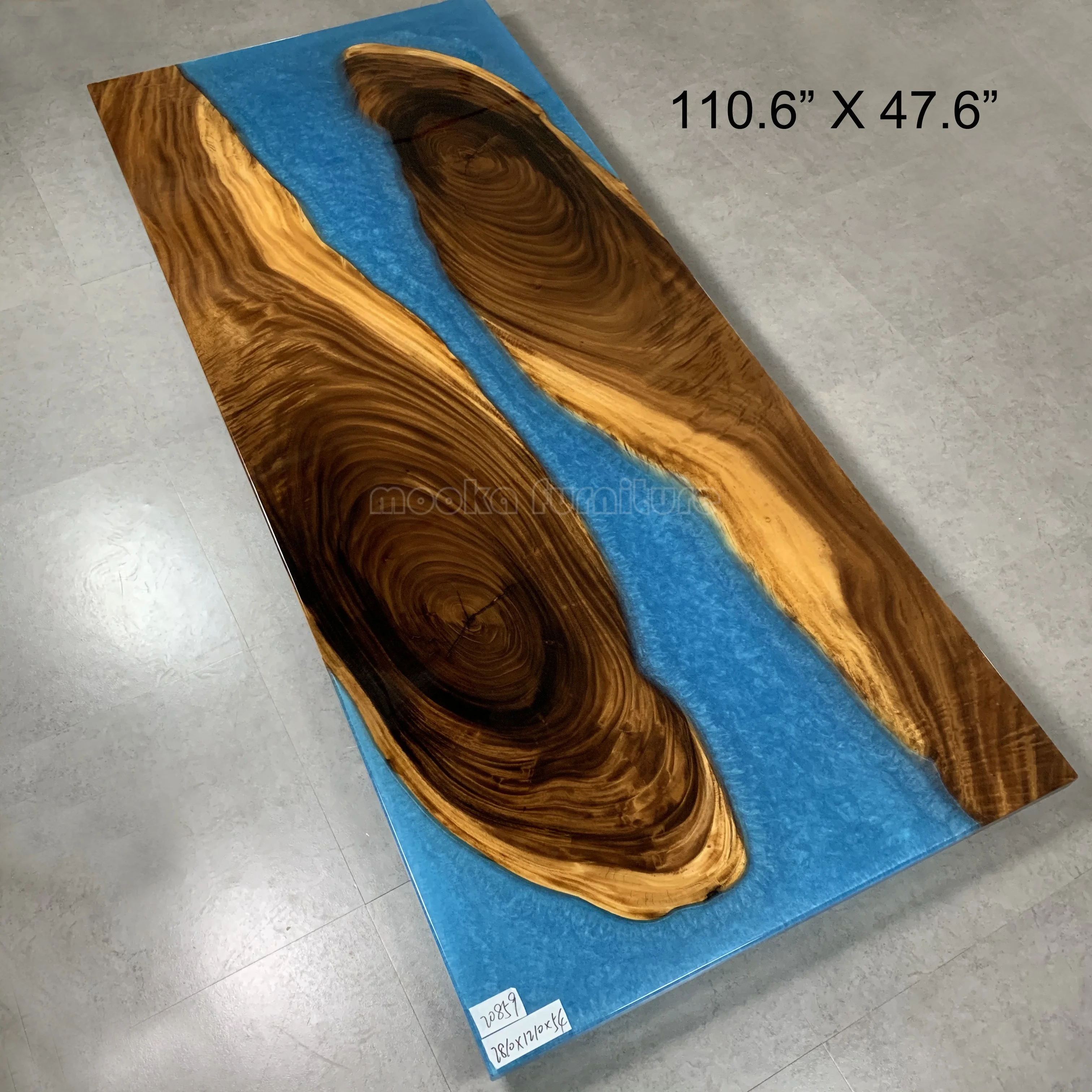 Готовый к работе современный дизайн речной обеденный стол с живым краем эпоксидный