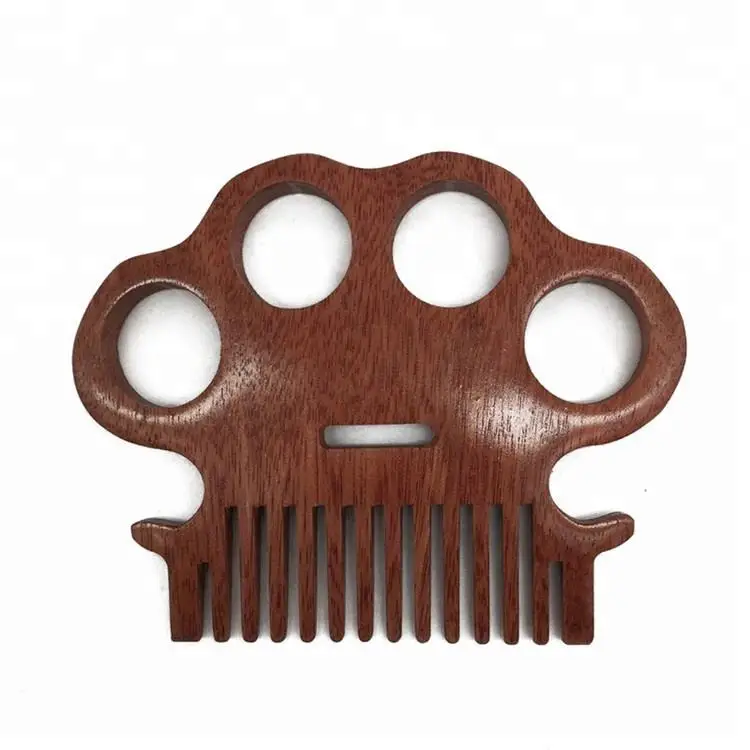 New Style Wooden Beard And Hair Comb Customized Wide Tooth Comb