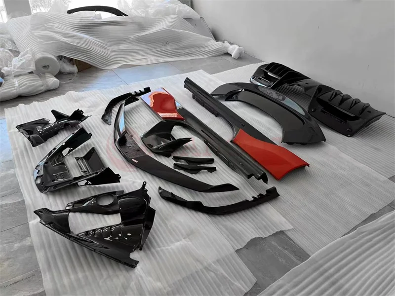 OEM Style Front Rear lip diffuser Spoiler Wing Splitter side skirt For Ferrari SF90 upgrade Real carbon fiber body kit