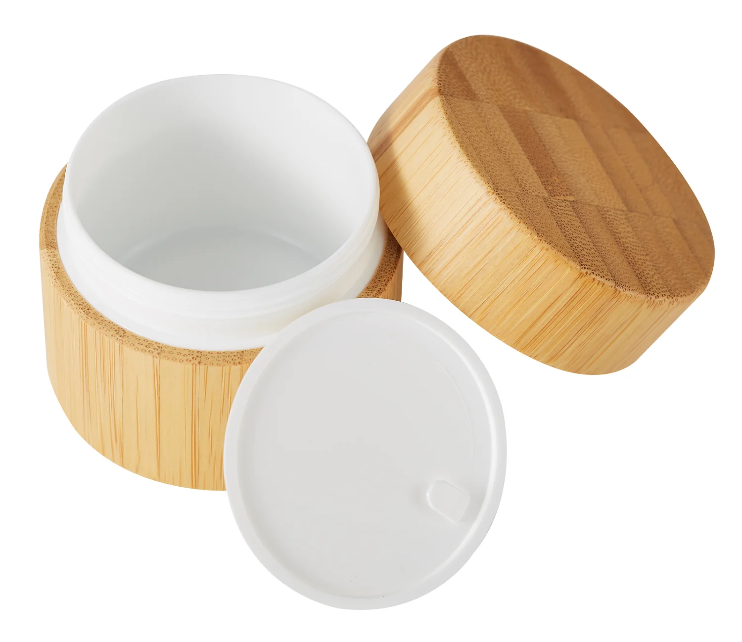 
PET bamboo spray bottles packaging travel set cosmetic travel bottle and jar 