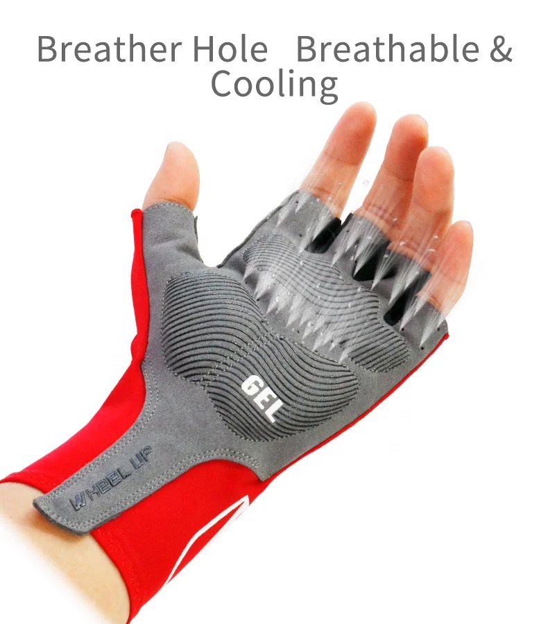 OEM Спортивные гелевые велосипедные перчатки WHEEL UP, дышащие охлаждающие гоночные Мотоциклетные Перчатки