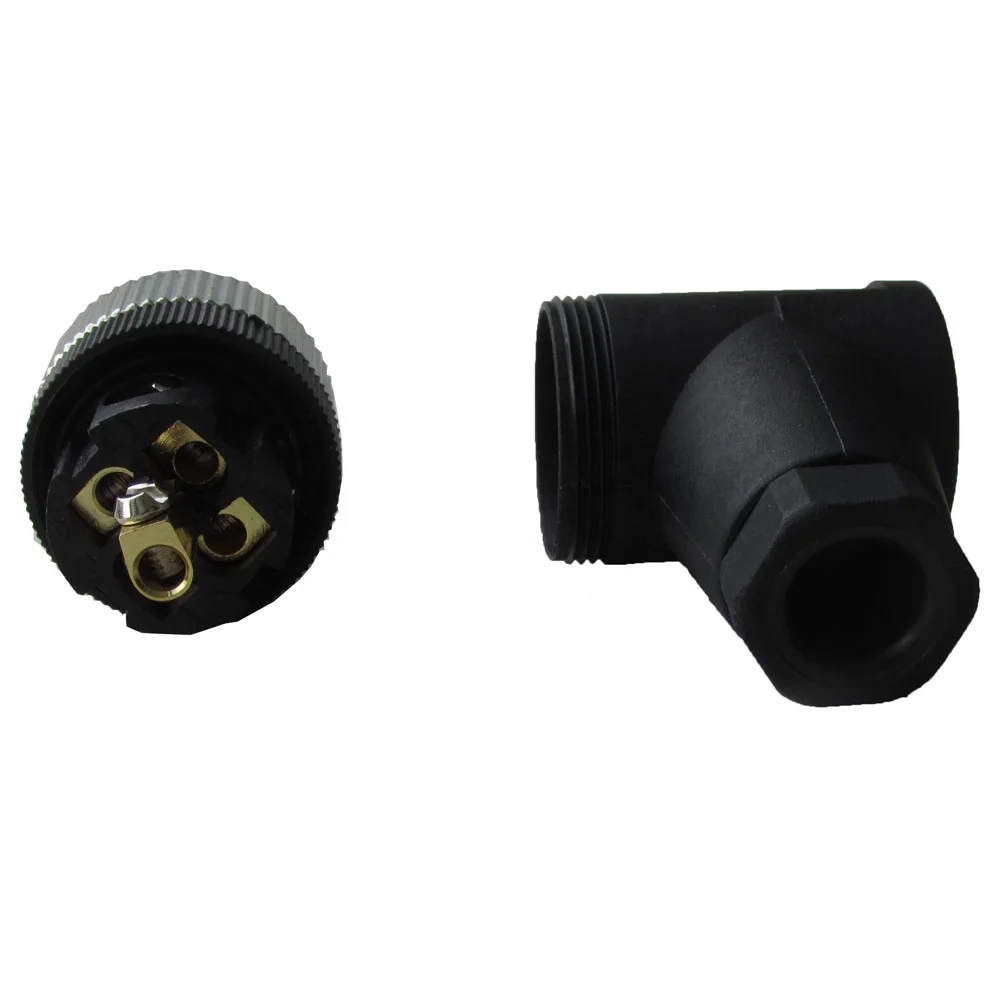 5 pin cable connector right angle m12 female connector screw terminal