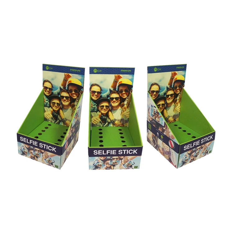 POS table tray cardboard display rack bottles countertop corrugated retail display box packaging