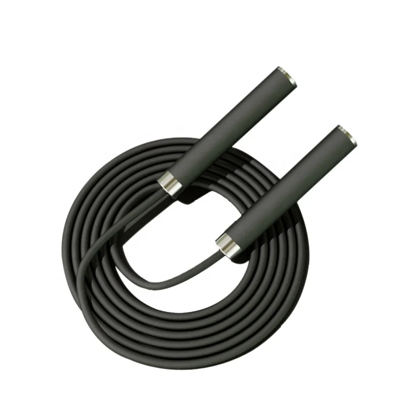 Sports Adjustable kids Jump Rope Nonslip silicone Handle Skipping Rope for Fitness Skip blue Black OEM